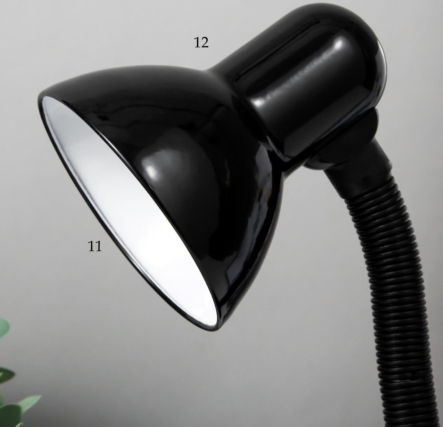 Лампа настольная Е27, светорегулятор (220В) черная (203А)