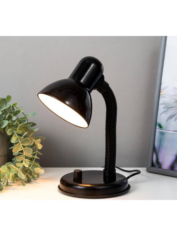 Лампа настольная Е27, светорегулятор (220В) черная (203А)