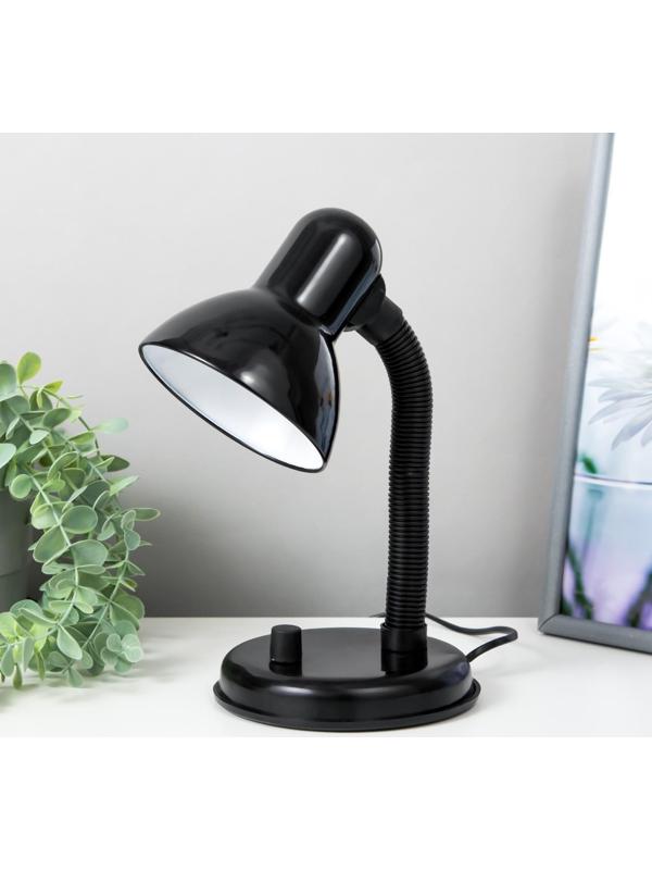 Лампа настольная Е27, светорегулятор (220В) черная (203А)