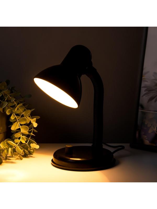 Лампа настольная Е27, светорегулятор (220В) черная (203А)
