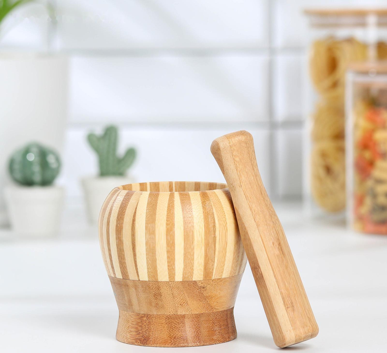 Ступка с пестиком «Полоски», 11×10×10 см