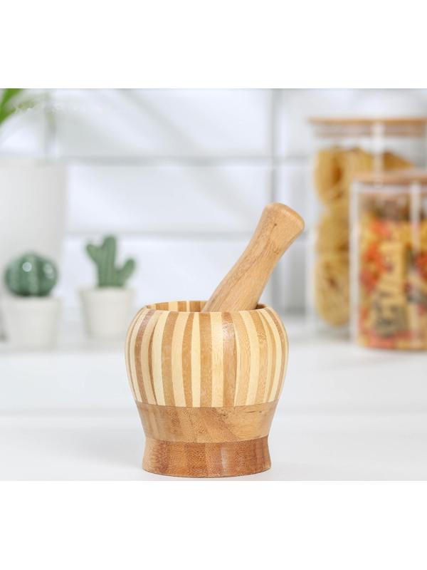 Ступка с пестиком «Полоски», 11×10×10 см