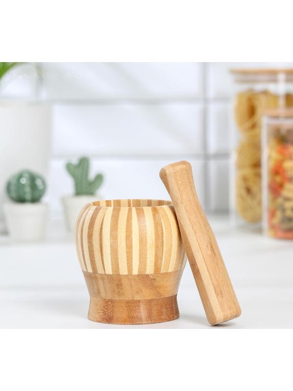 Ступка с пестиком «Полоски», 11×10×10 см