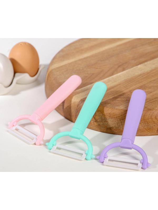 Овощечистка керамическая Доляна «Италия», 13 см, цвет МИКС