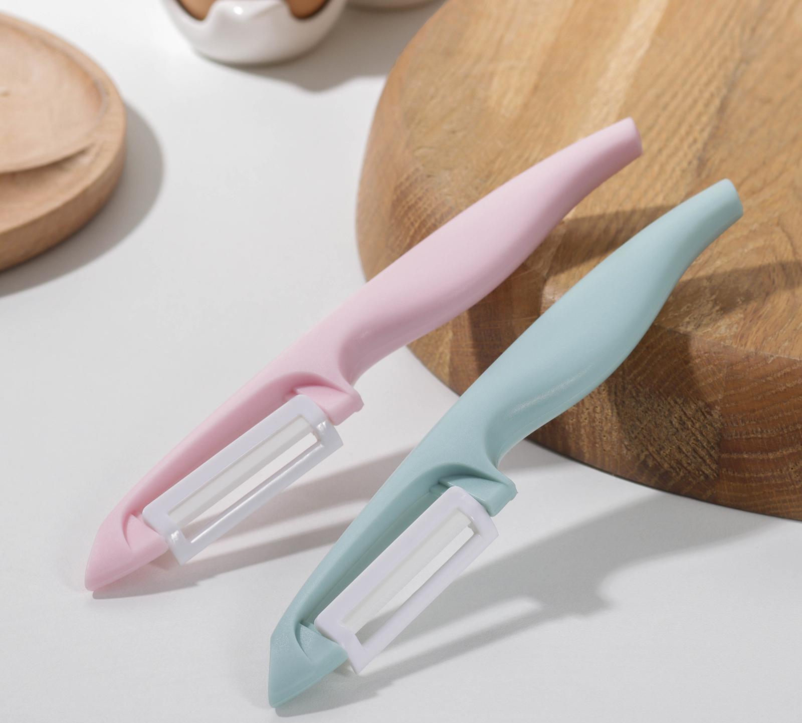 Овощечистка керамическая Доляна «Венеция», 17 см, цвет МИКС