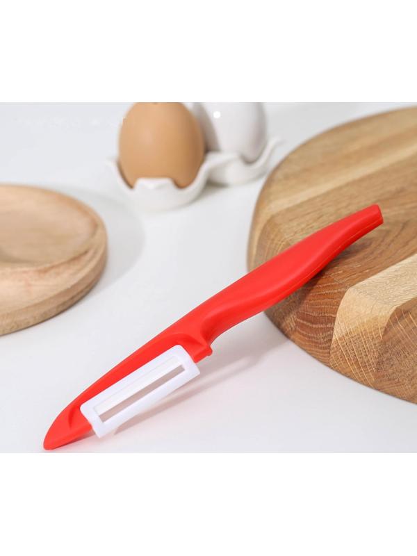 Овощечистка керамическая Доляна «Венеция», 17 см, цвет МИКС