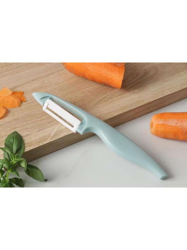 Овощечистка керамическая Доляна «Венеция», 17 см, цвет МИКС