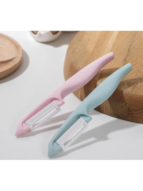 Овощечистка керамическая Доляна «Венеция», 17 см, цвет МИКС