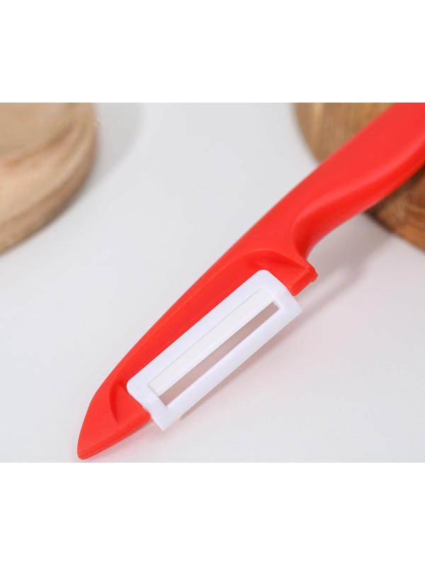 Овощечистка керамическая Доляна «Венеция», 17 см, цвет МИКС