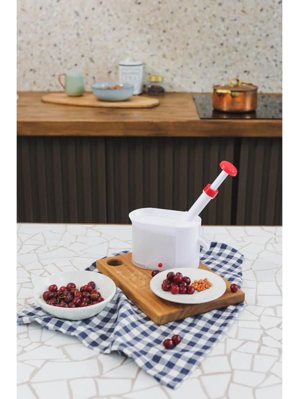 Машинка для удаления косточек из вишни Доляна «Вишневый сад», контейнер 450 мл