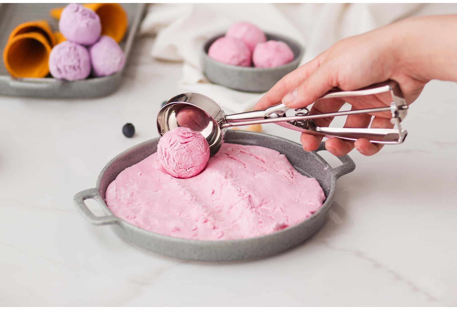 Ложка для мороженого Доляна, 22 см, 50 мл, цвет хромированный