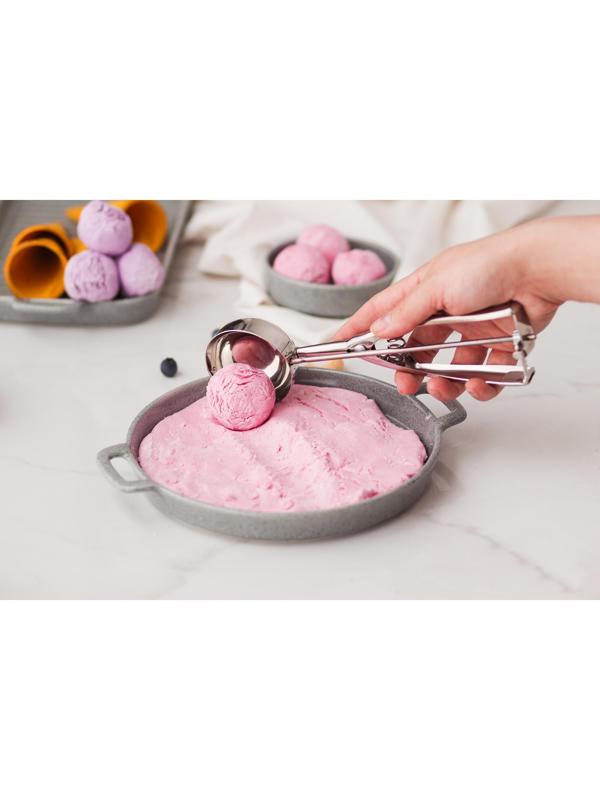 Ложка для мороженого Доляна, 22 см, 50 мл, цвет хромированный