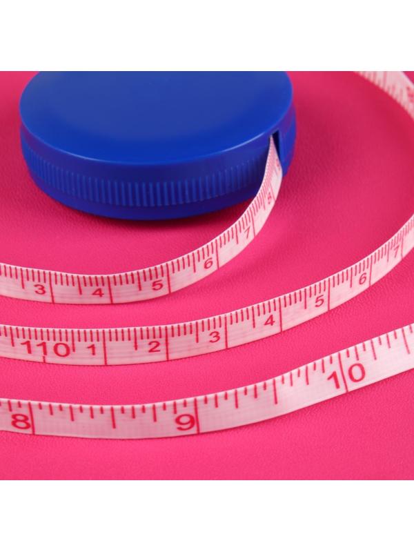 Сантиметровая лента-рулетка портновская, 150 см (см/дюймы), цвет МИКС