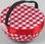 Игольница на руку «Клетка», d = 6 см, цвет красный/белый