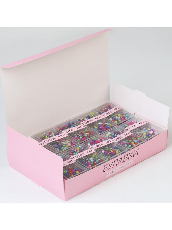 Булавки портновские, 35 мм, 100 шт, цвет разноцветный