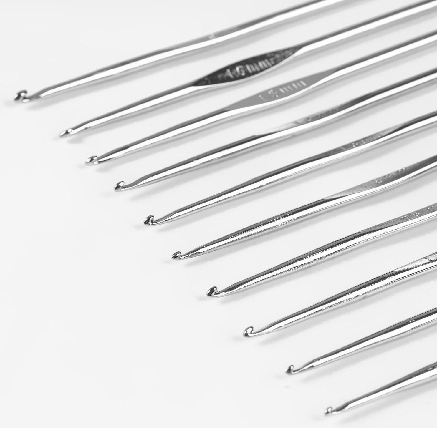 Набор крючков для вязания, d = 1-1,9 мм, 12 см, 10 шт