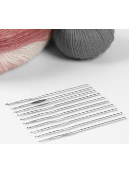 Набор крючков для вязания, d = 1-1,9 мм, 12 см, 10 шт