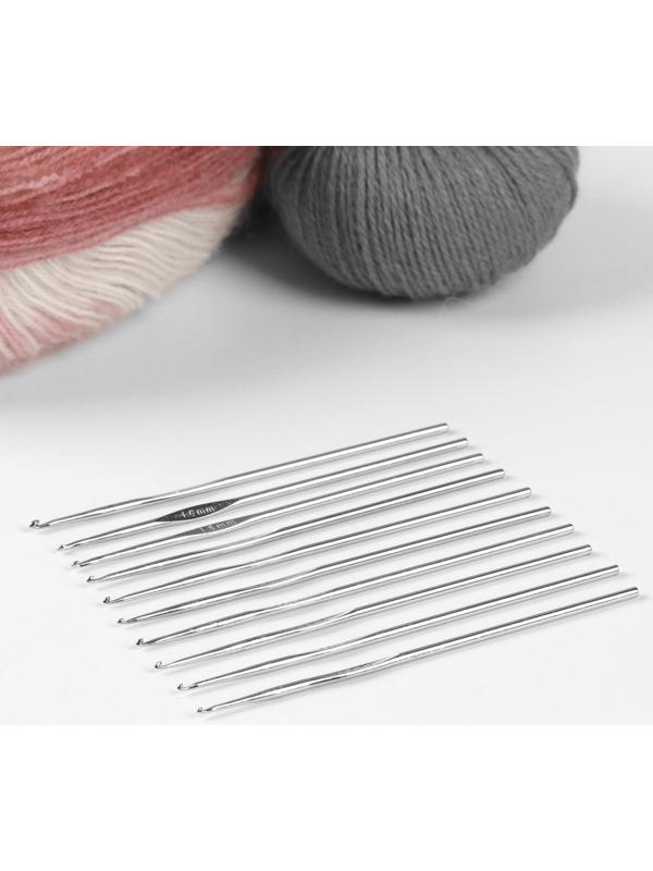 Набор крючков для вязания, d = 1-1,9 мм, 12 см, 10 шт