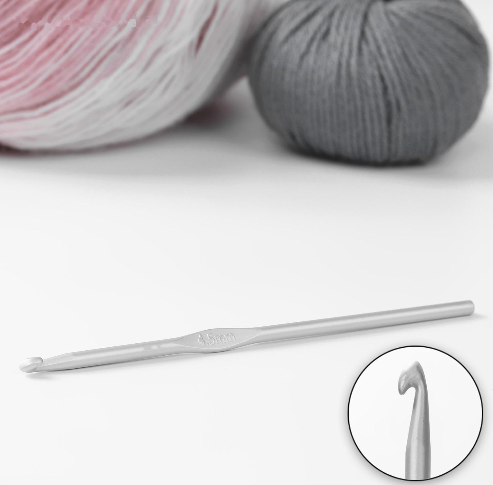 Крючок для вязания, с тефлоновым покрытием, d = 4,5 мм, 15 см