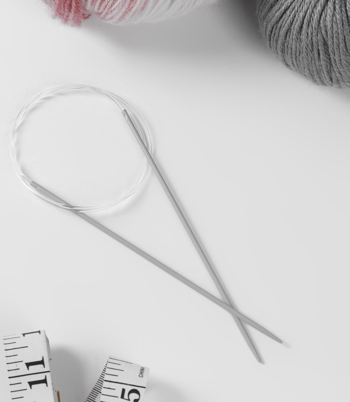 Спицы круговые, для вязания, с тефлоновым покрытием, с пластиковой леской, d = 2,5 мм, 14/80 см