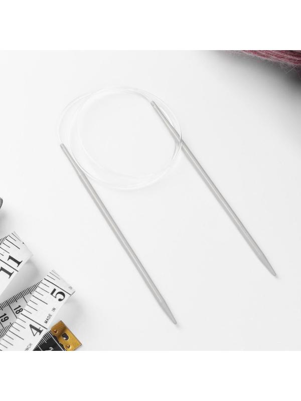 Спицы круговые, для вязания, с тефлоновым покрытием, с пластиковой леской, d = 4,5 мм, 14/80 см