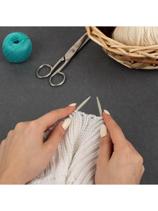 Спицы круговые, для вязания, с тефлоновым покрытием, с пластиковой леской, d = 4,5 мм, 14/80 см