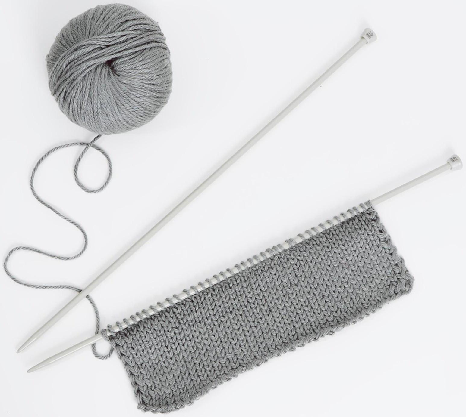 Спицы для вязания, прямые, с тефлоновым покрытием, d = 5 мм, 35 см, 2 шт