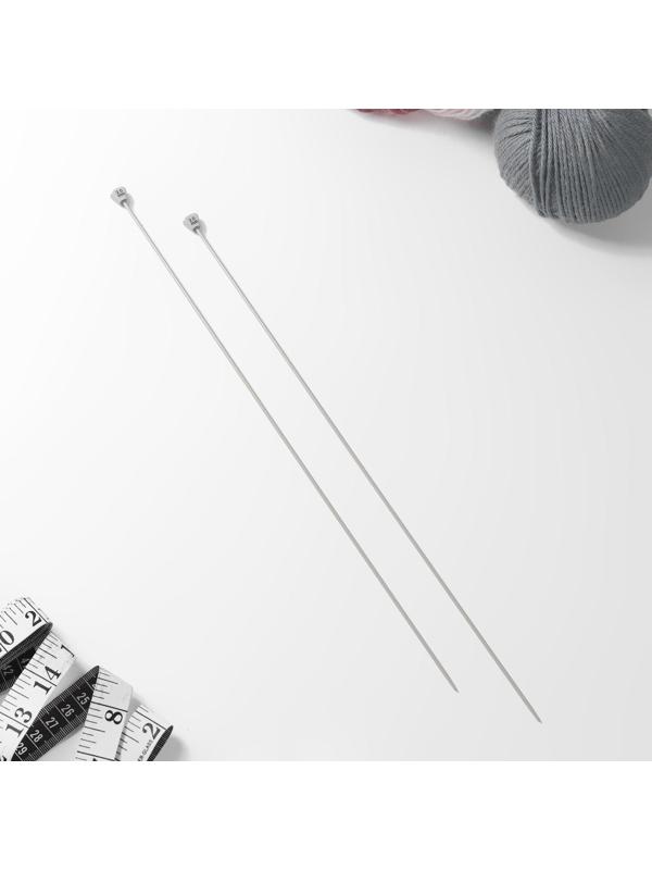 Спицы для вязания, прямые, с тефлоновым покрытием, d = 2 мм, 35 см, 2 шт