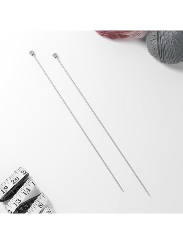 Спицы для вязания, прямые, с тефлоновым покрытием, d = 2,5 мм, 35 см, 2 шт