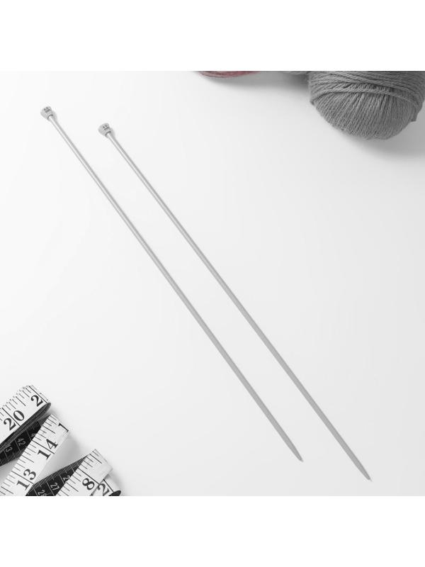 Спицы для вязания, прямые, с тефлоновым покрытием, d = 4 мм, 35 см, 2 шт