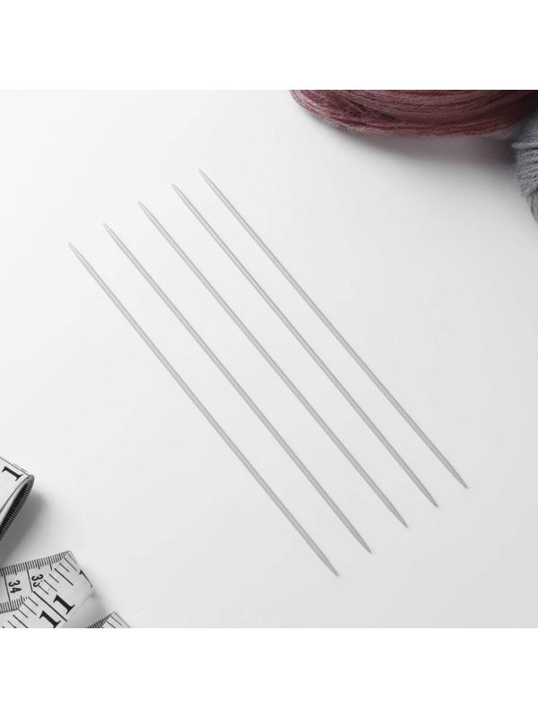 Спицы для вязания, чулочные, с тефлоновым покрытием, d = 2,5 мм, 20 см, 5 шт