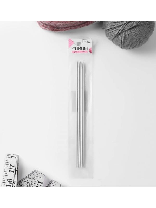 Спицы для вязания, чулочные, с тефлоновым покрытием, d = 3 мм, 20 см, 5 шт