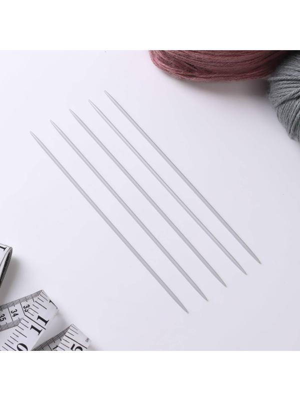 Спицы для вязания, чулочные, с тефлоновым покрытием, d = 3 мм, 20 см, 5 шт