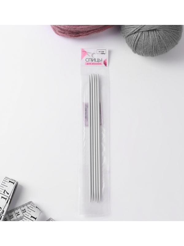 Спицы для вязания, чулочные, с тефлоновым покрытием, d = 3,5 мм, 20 см, 5 шт