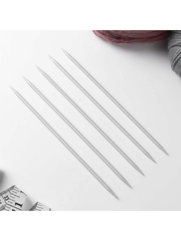 Спицы для вязания, чулочные, с тефлоновым покрытием, d = 4,5 мм, 20 см, 5 шт