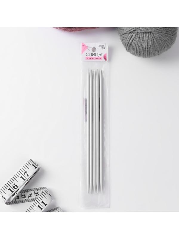 Спицы для вязания, чулочные, с тефлоновым покрытием, d = 4,5 мм, 20 см, 5 шт