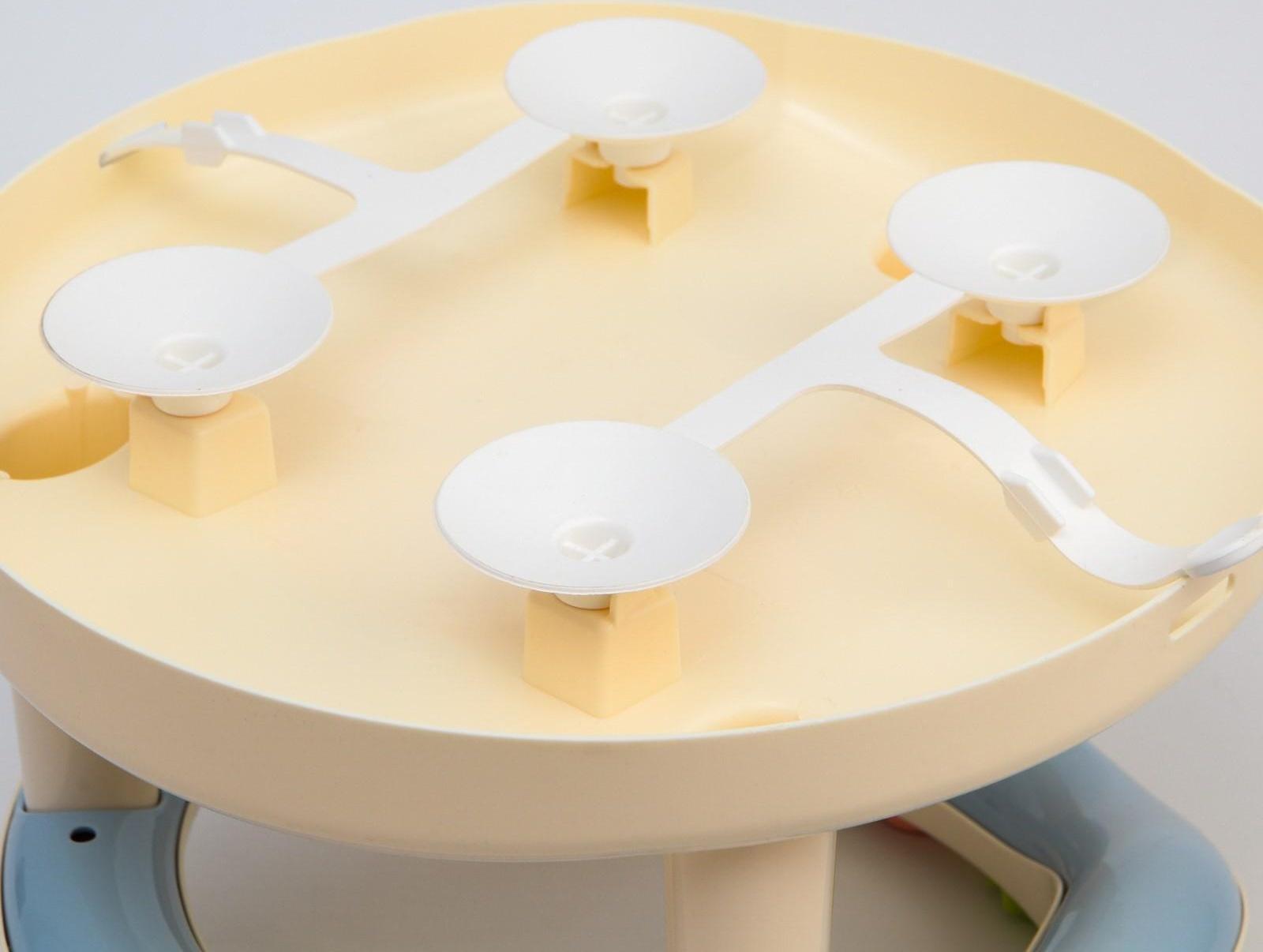 Детское сиденье для купания на присосках, цвет белый/голубой