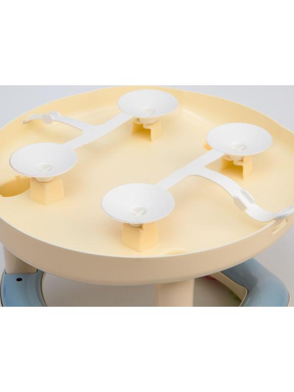 Детское сиденье для купания на присосках, цвет белый/голубой