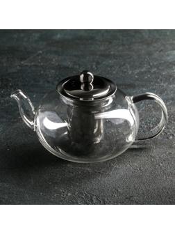Чайник стеклянный заварочный «Калиопа», 800 мл, металлическое сито