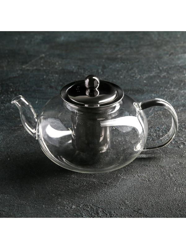 Чайник стеклянный заварочный «Калиопа», 800 мл, металлическое сито