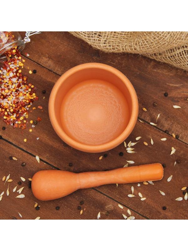 Ступка с пестиком «Кирпичный камень», 250 мл