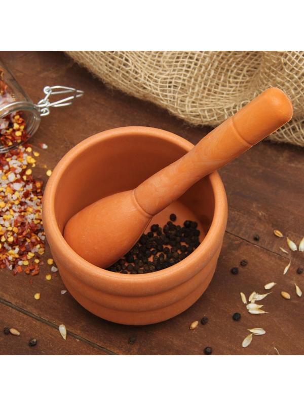 Ступка с пестиком «Кирпичный камень», 250 мл