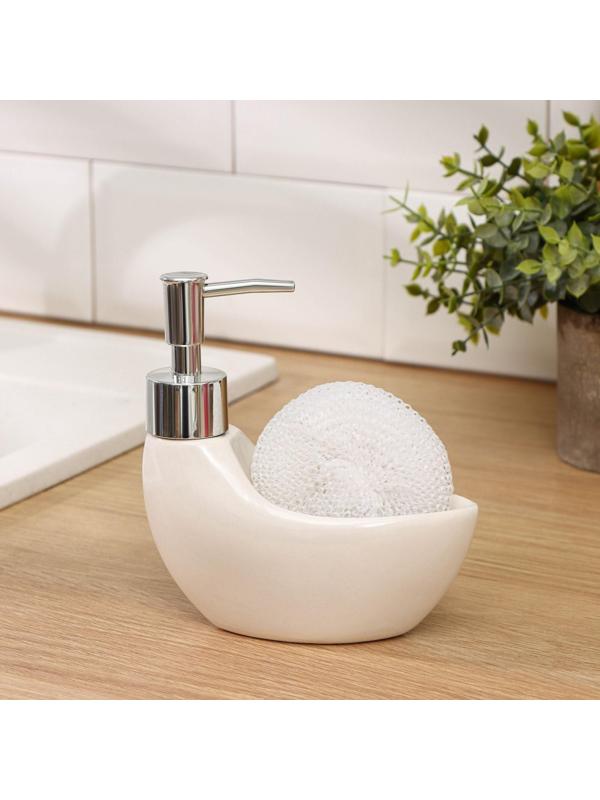 Дозатор для моющего средства с подставкой для губки Доляна «Вечерний звон», 160 мл