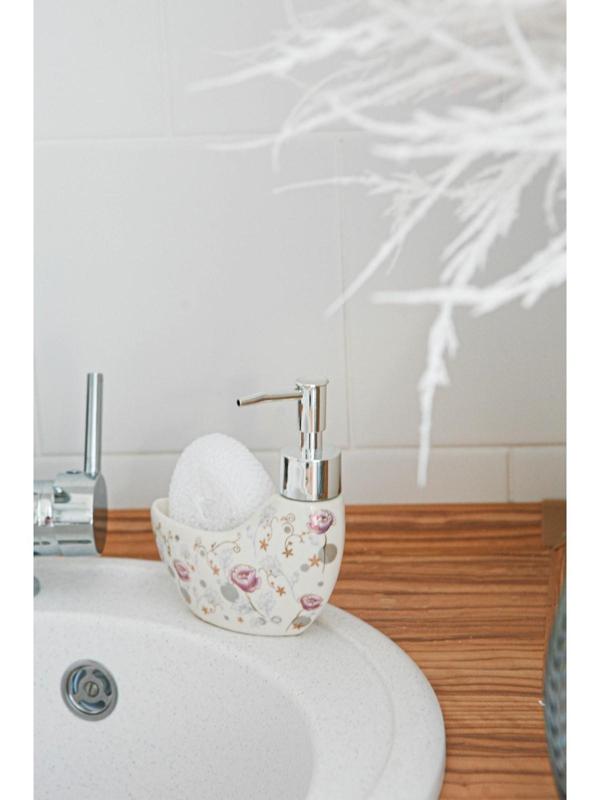 Дозатор для моющего средства с подставкой для губки Доляна «Вечерний звон», 160 мл