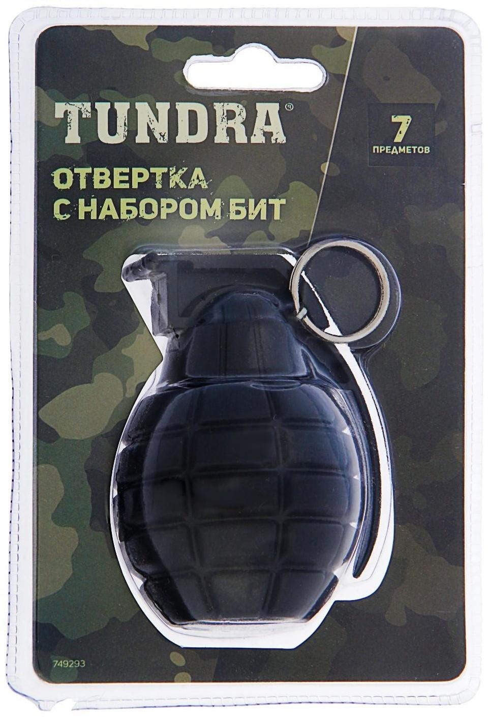 Отвертка с набором бит ТУНДРА 