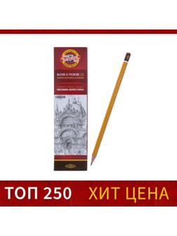 Карандаш чернографитный 2.0 мм, Koh-I-Noor 1500 HB, профессиональный, L=175 мм