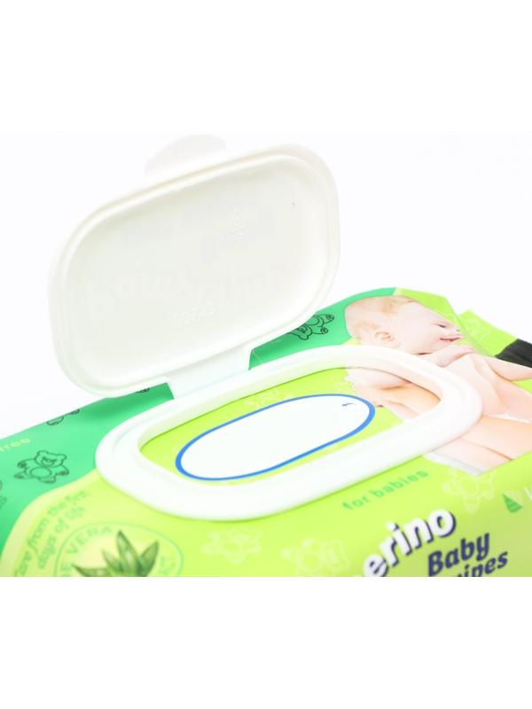 Влажные салфетки Pamperino детские, с алоэ вера, 50 шт. микс