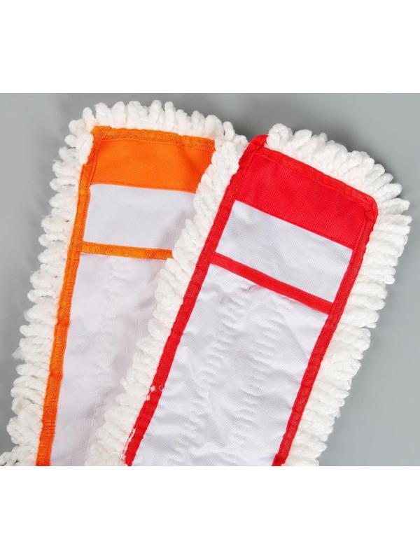 Насадка для плоской швабры Доляна, 40×12 см, микрофибра, цвет МИКС