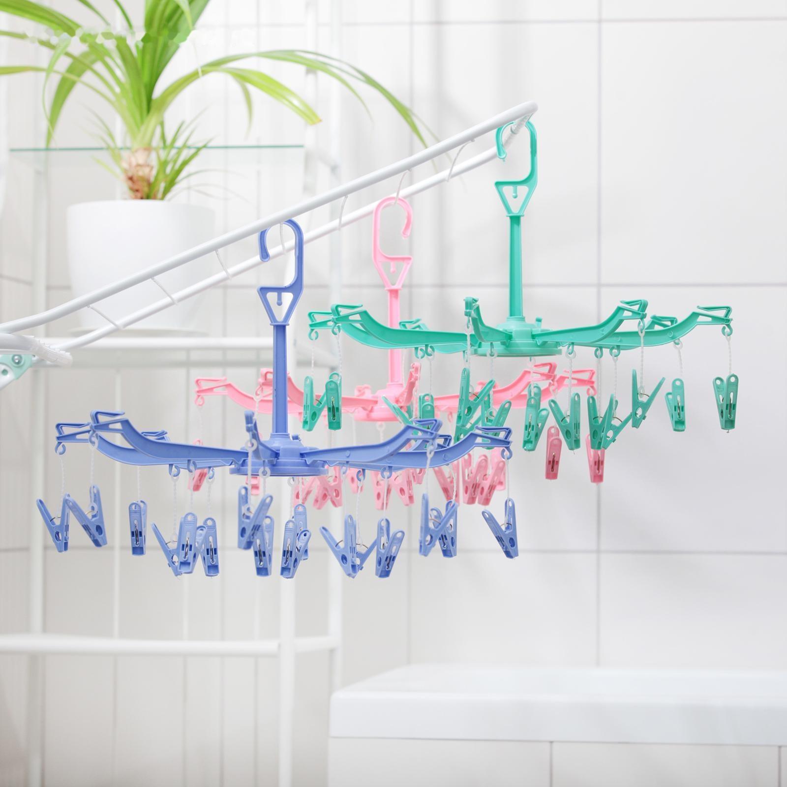 Сушилка для белья подвесная, 41×41 см, 16 прищепок, цвет МИКС