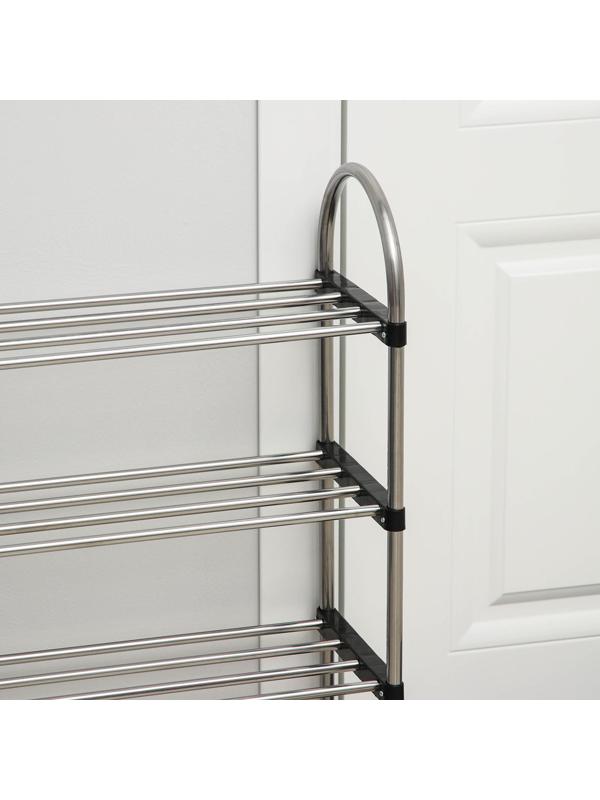 Обувница, 4 яруса, 60×22×69 см, цвет хром